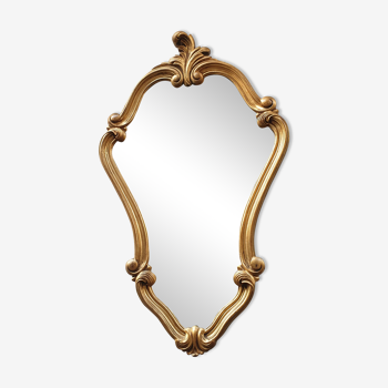 Rocaille mirror in gilded carved wood