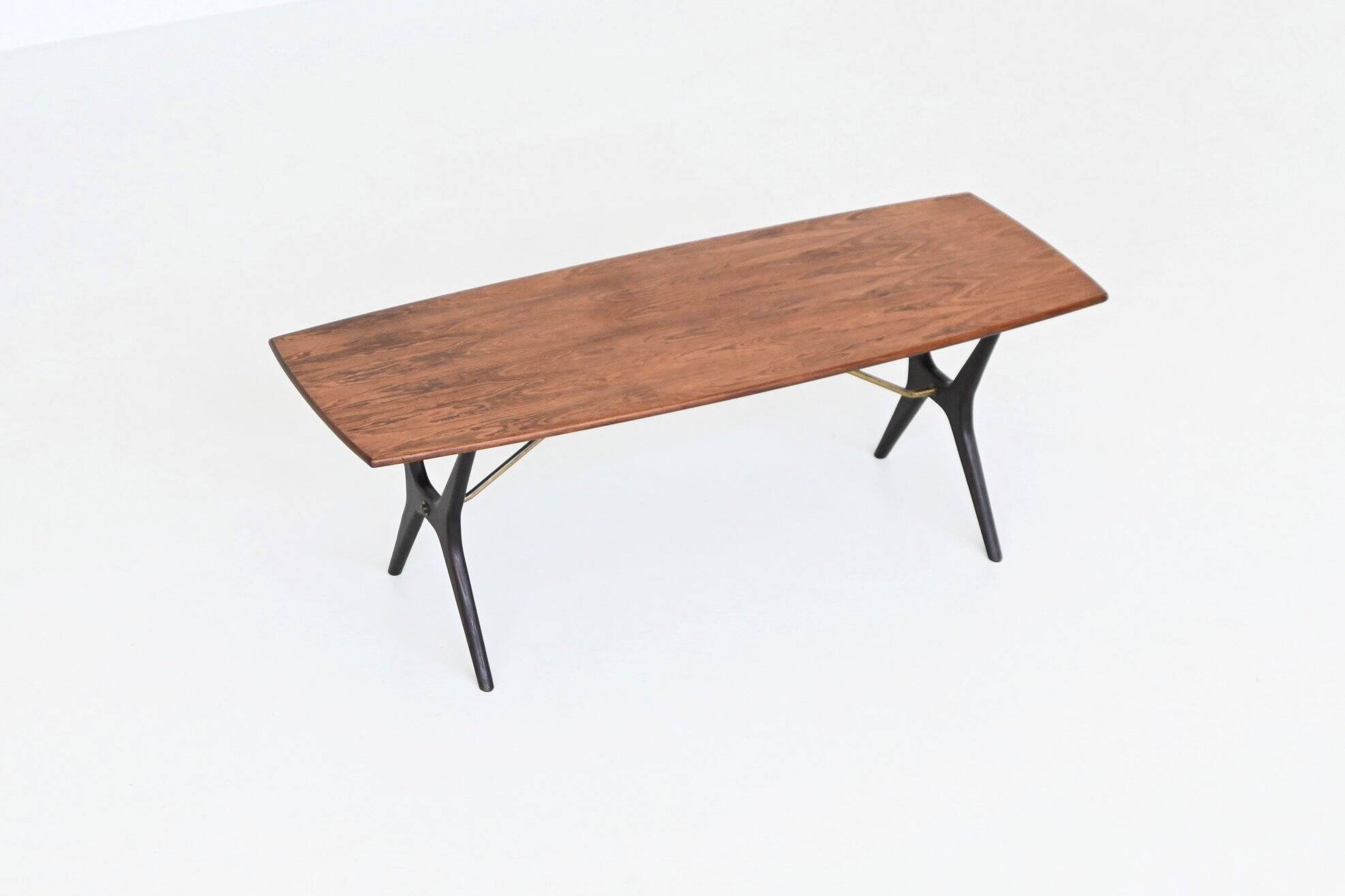 Karl Ekselius sculptural coffee table rosewood J.O.C. Sweden 1960