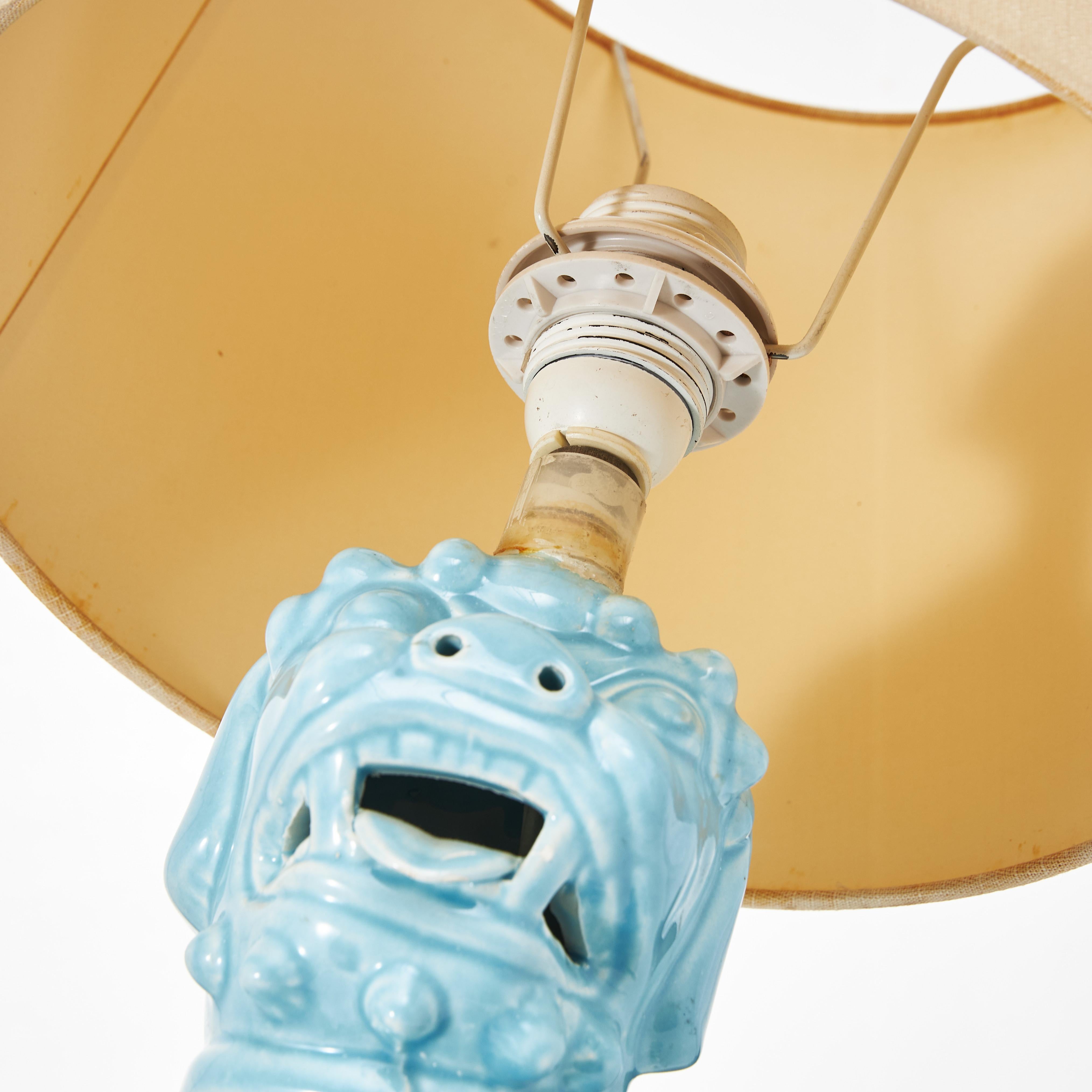 The William Billy Haines style Chinese Fu Dog table lamps circa 1970.