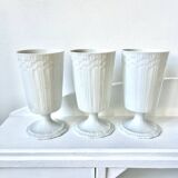 3 Limoges porcelain Mazagran cups