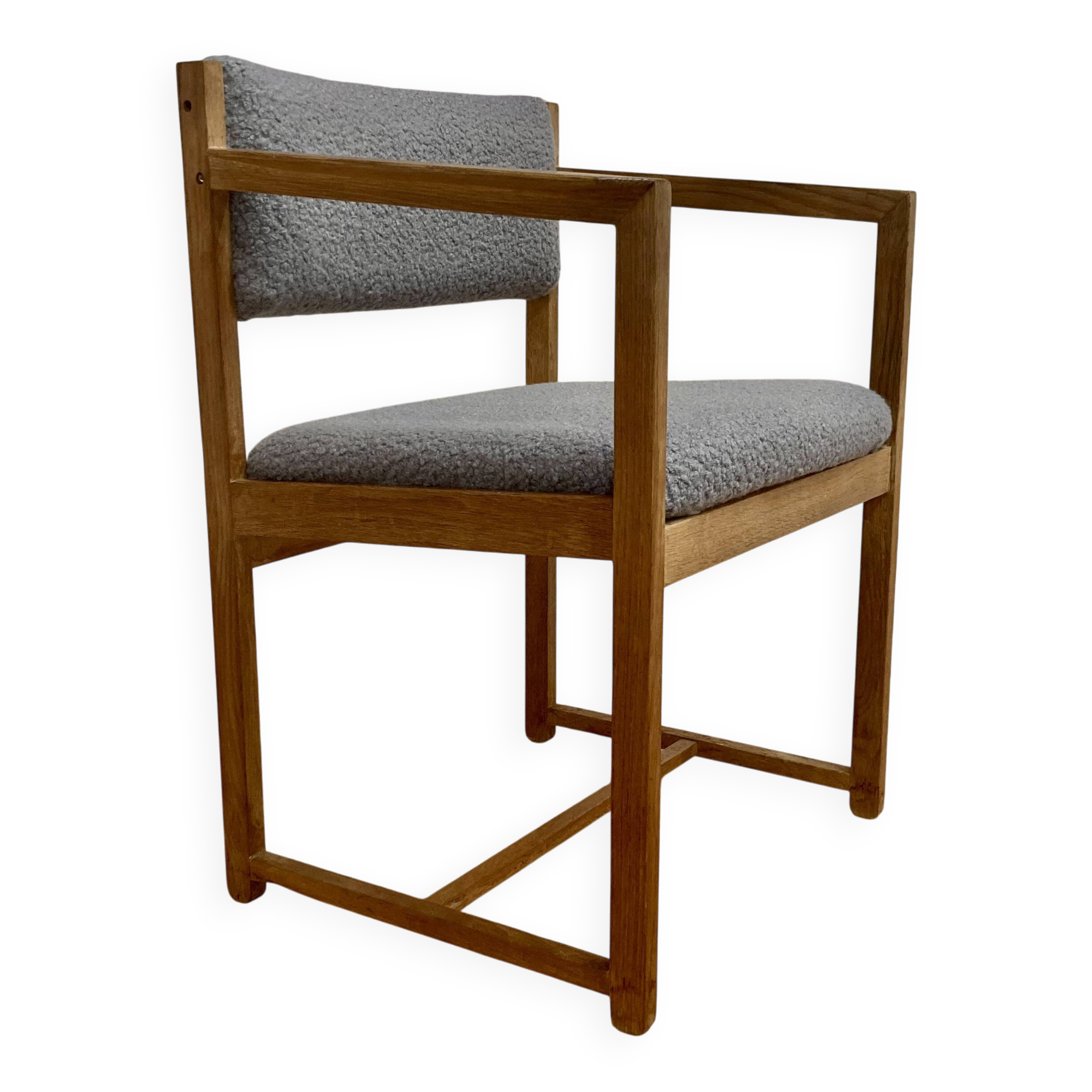 Oak chair design and scandinavian stamp 1950.
