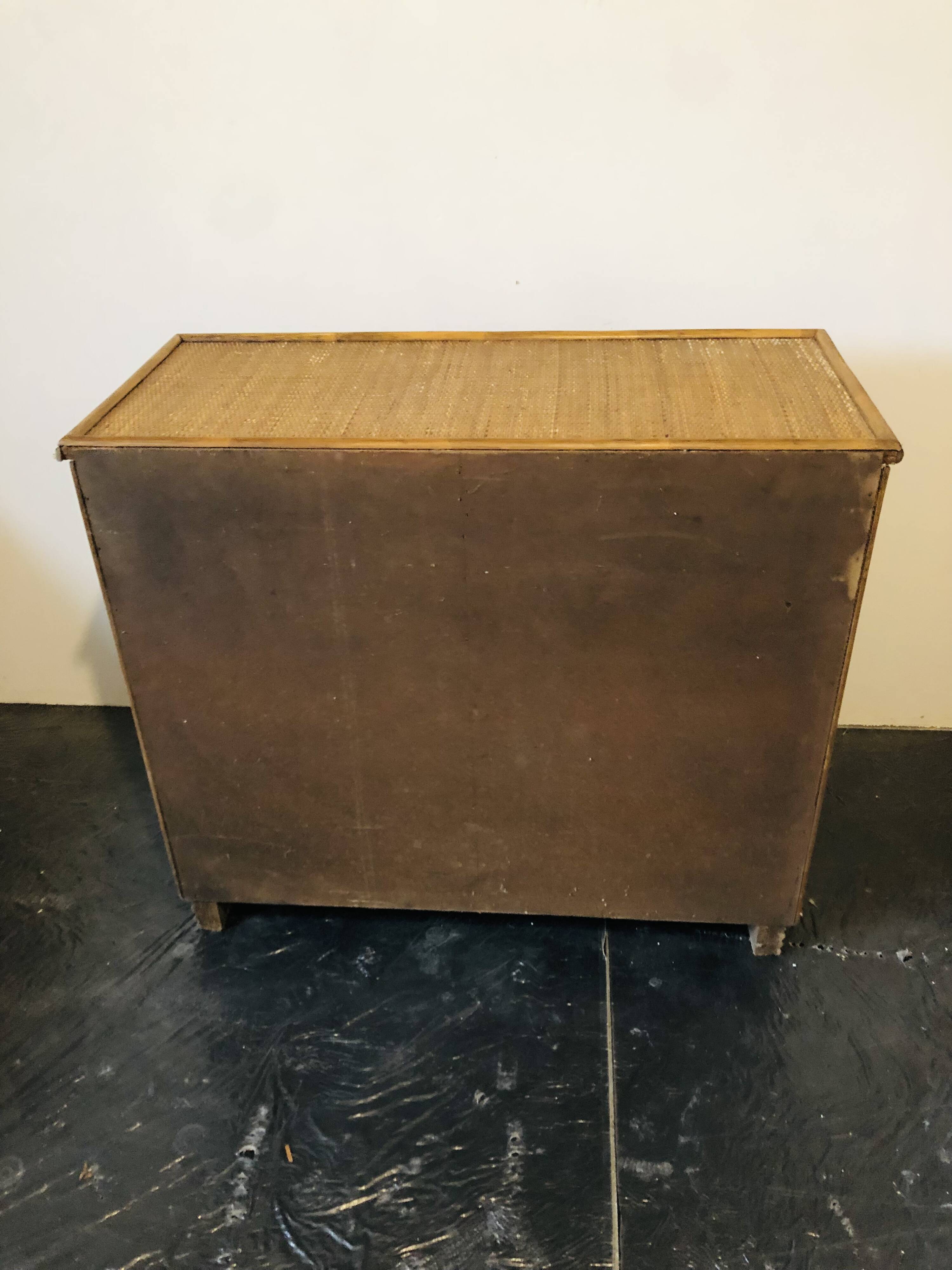 Woven rattan and bamboo buffet—Vivai del Sud, Italy circa 70s