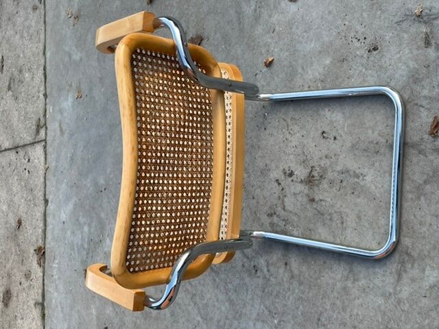 Cesca model design chair with armrests chrome version