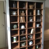 Antique Parisian wardrobe with interior compartments.