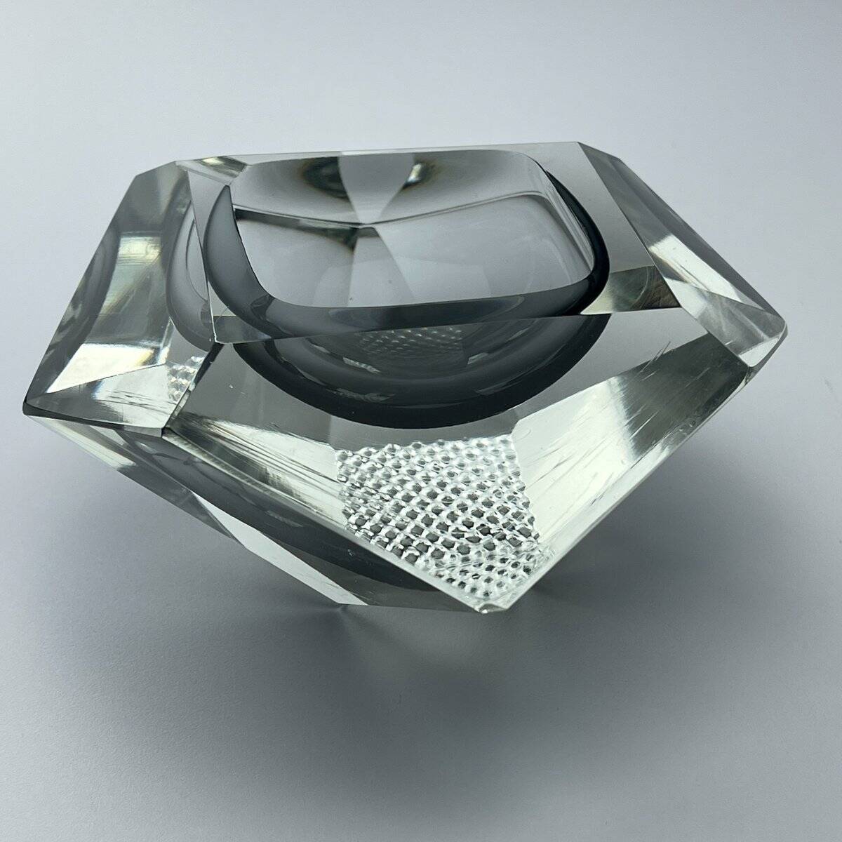 Murano glass ashtray Sommerso, Italy, 1970s