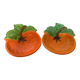 Paire de coupelles vide poche barbotine orange Japan