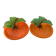Paire de coupelles vide poche barbotine orange Japan