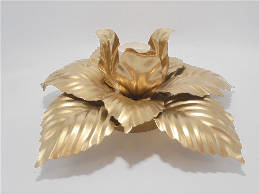 Golden flower sconce