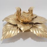 Golden flower sconce