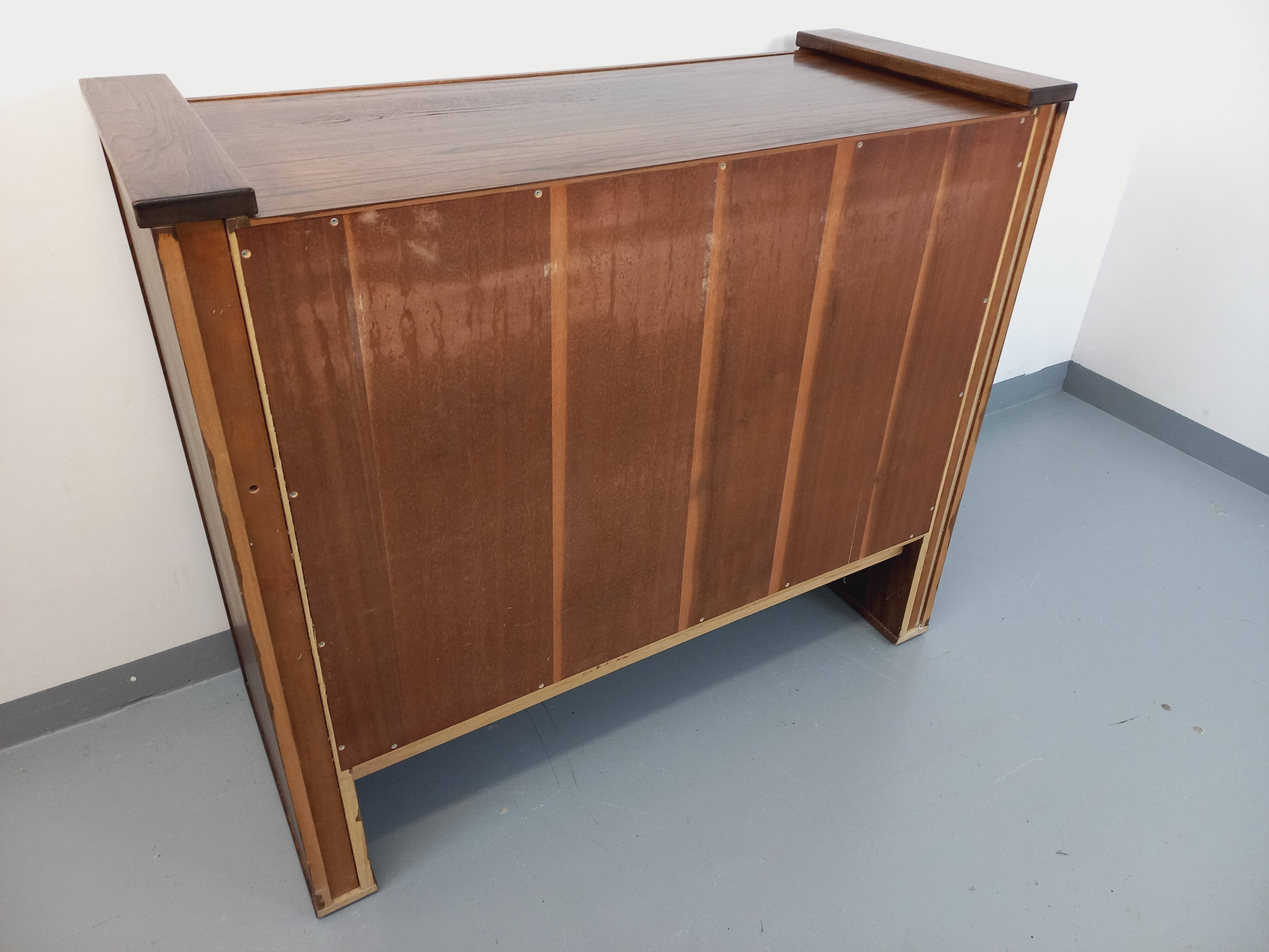 Vintage Maison Regain chest of drawers in solid elm from the 80s