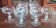 Set of 8 large crystal champagne glasses