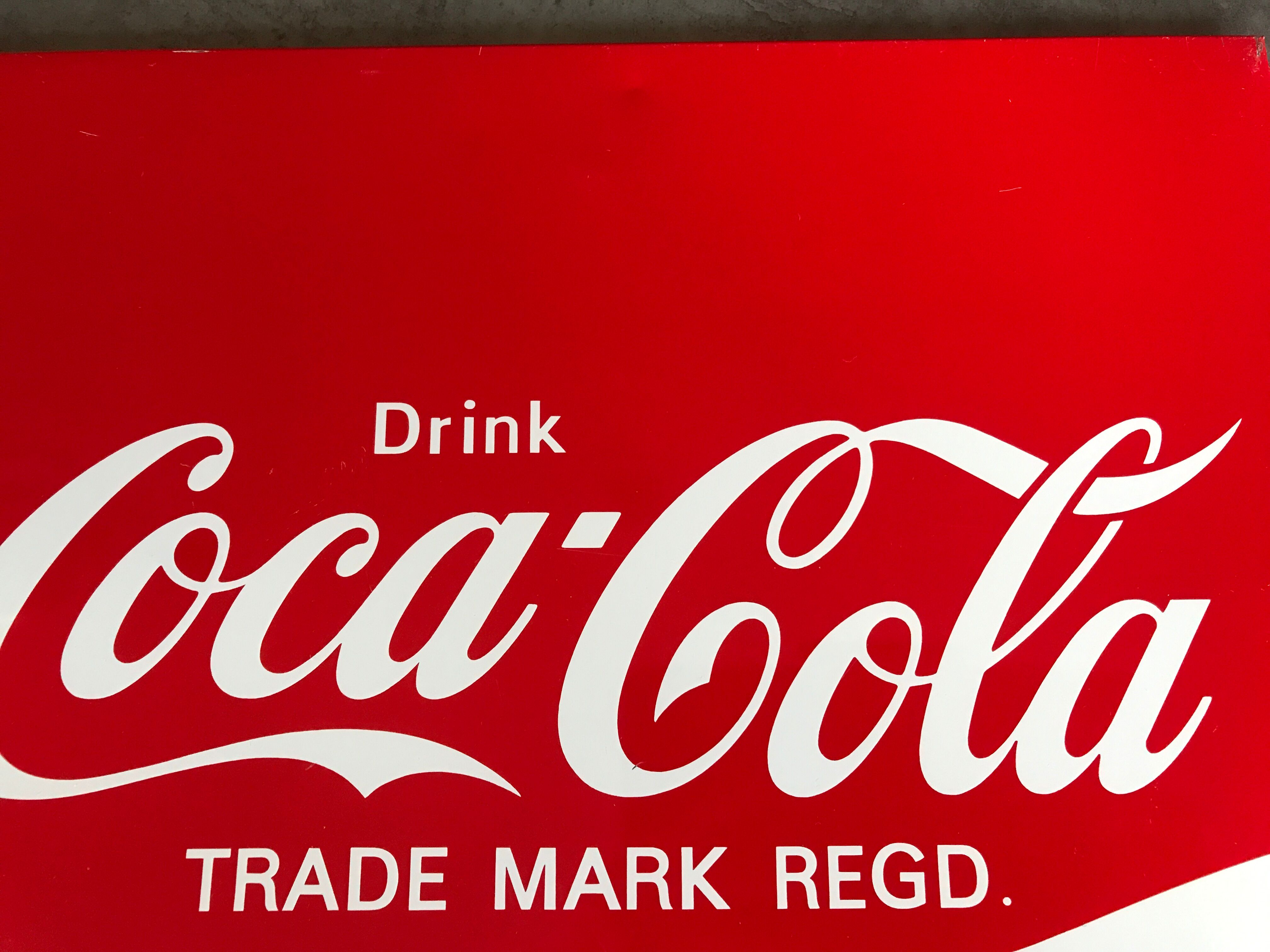 Wall plate metal pub vintage coca-cola drink deco red / white