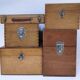 Cinq boîtes bois vintage