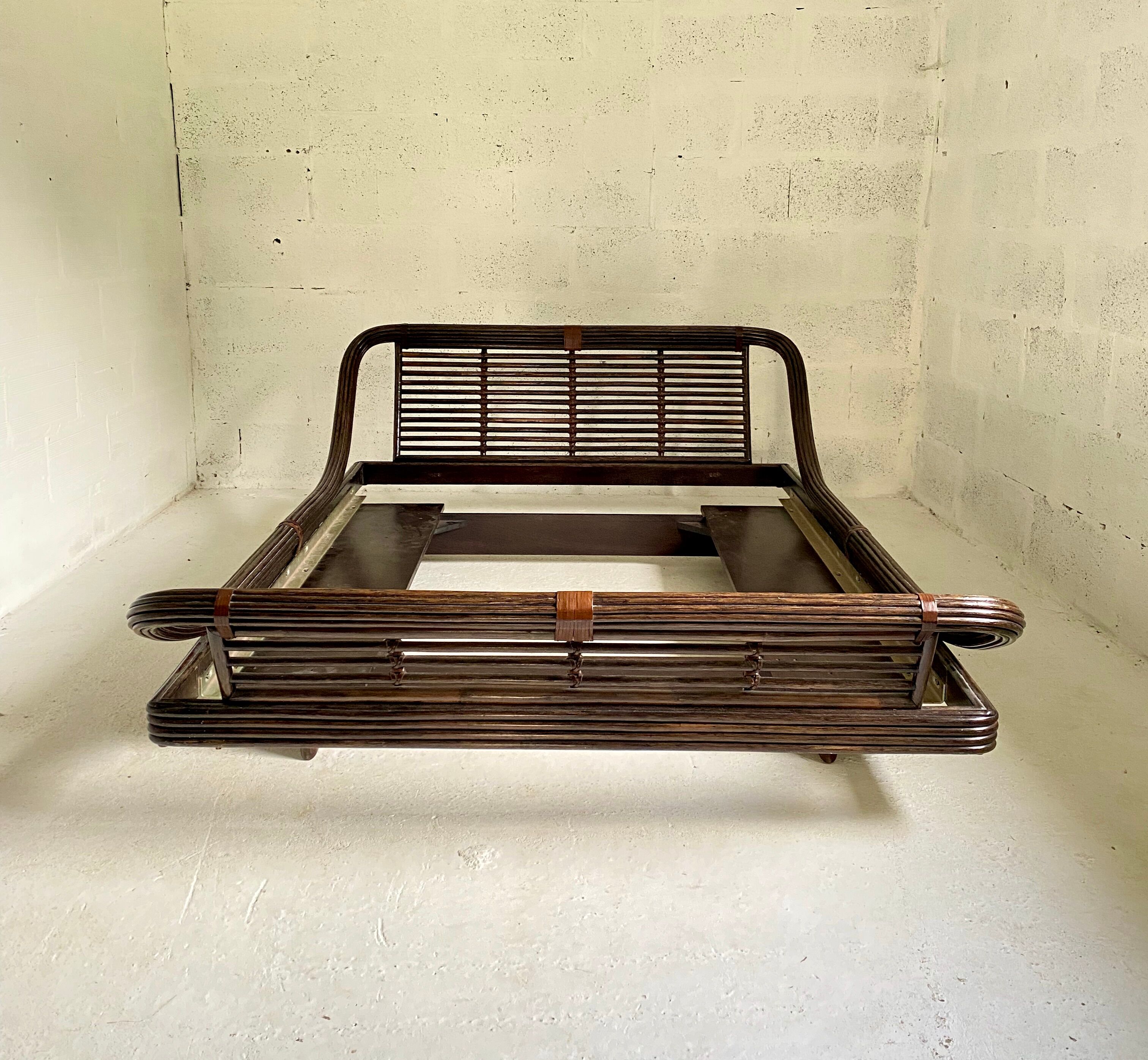 Vintage bamboo /rattan bed