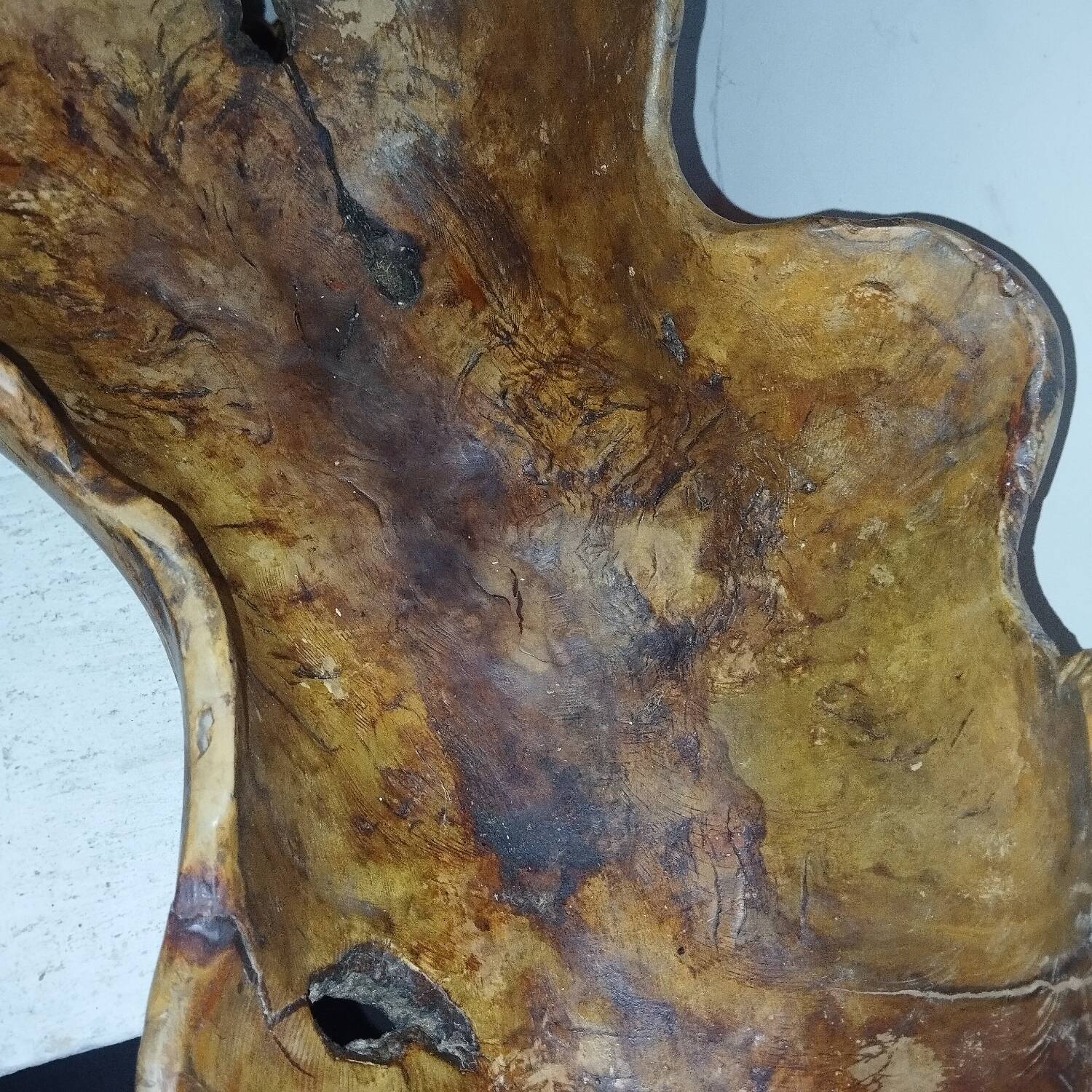 70s olive wood monoxyl cup