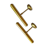 Pair of brushed brass sconces, 1970