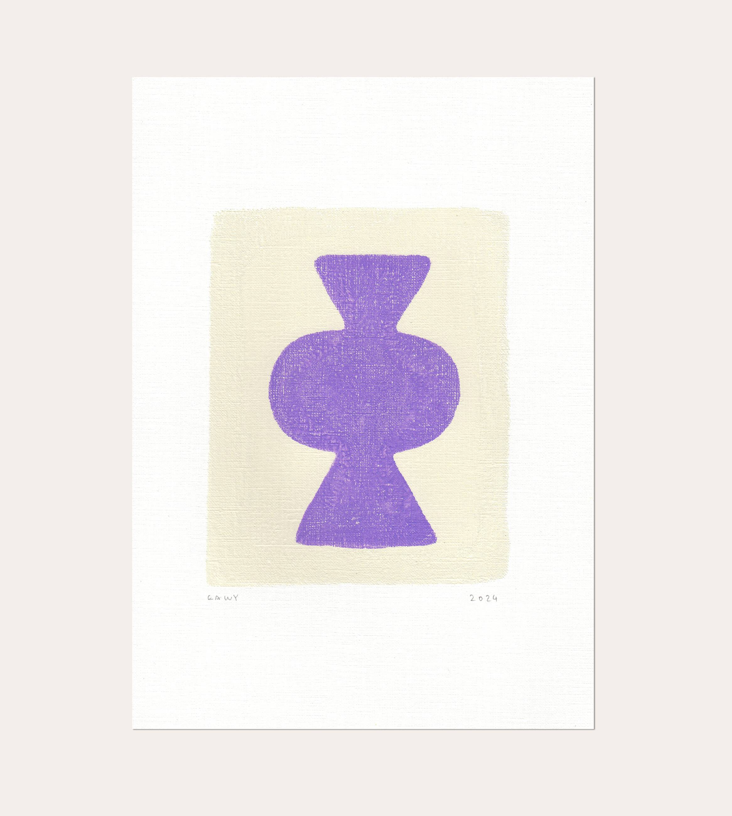 Collection of abstract paintings on paper signed eawy.