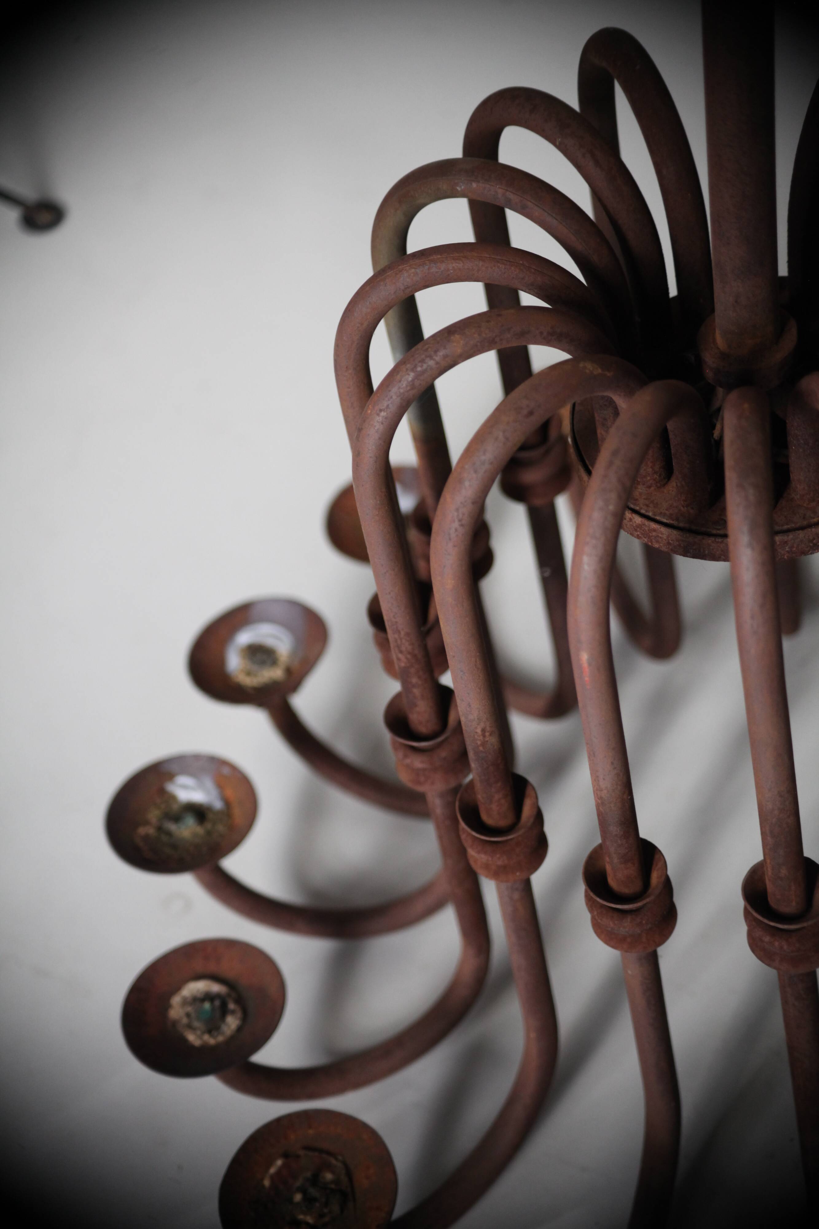 Large antique chandelier with 16 light arms
