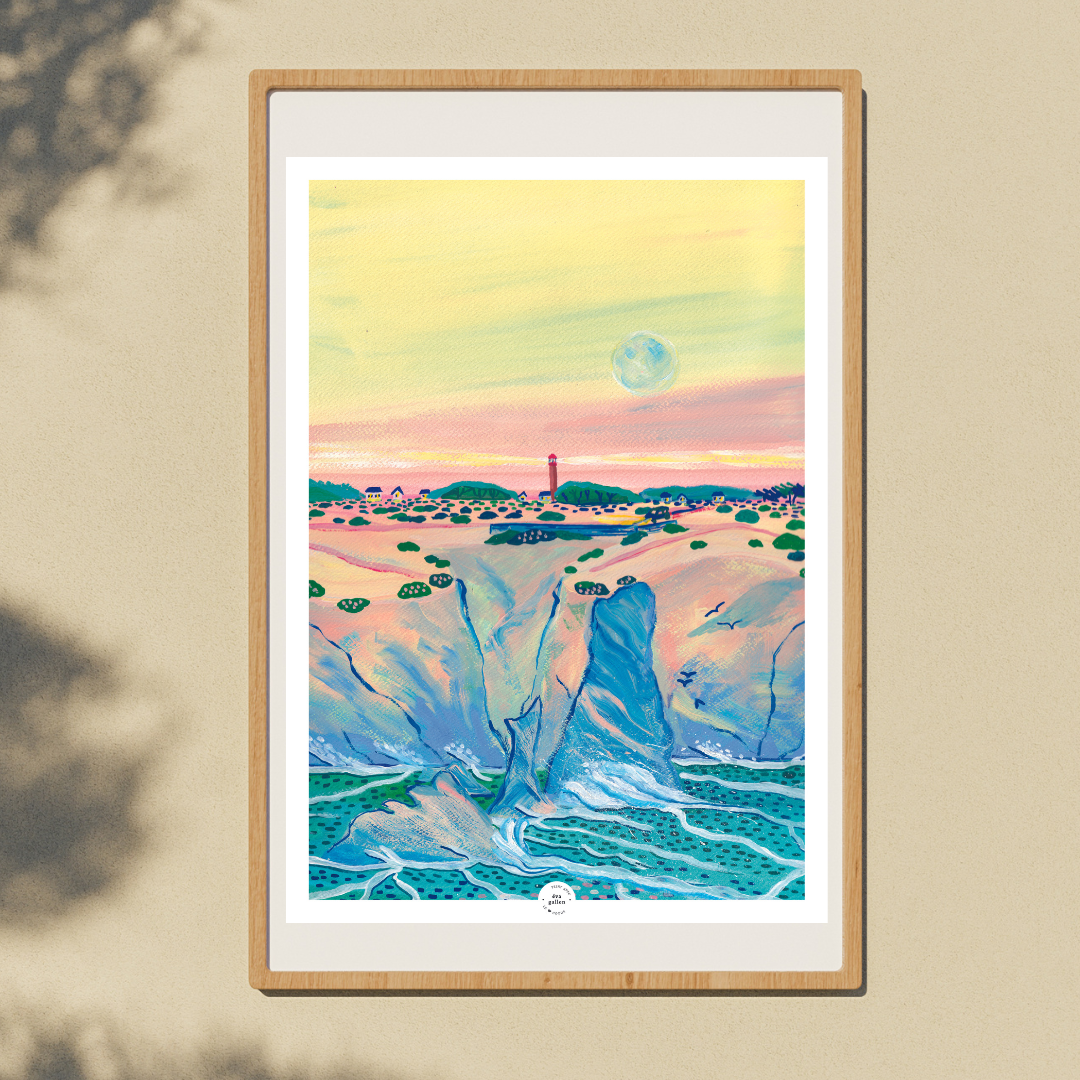 Affiche Belle-Ile-en-mer, port-coton