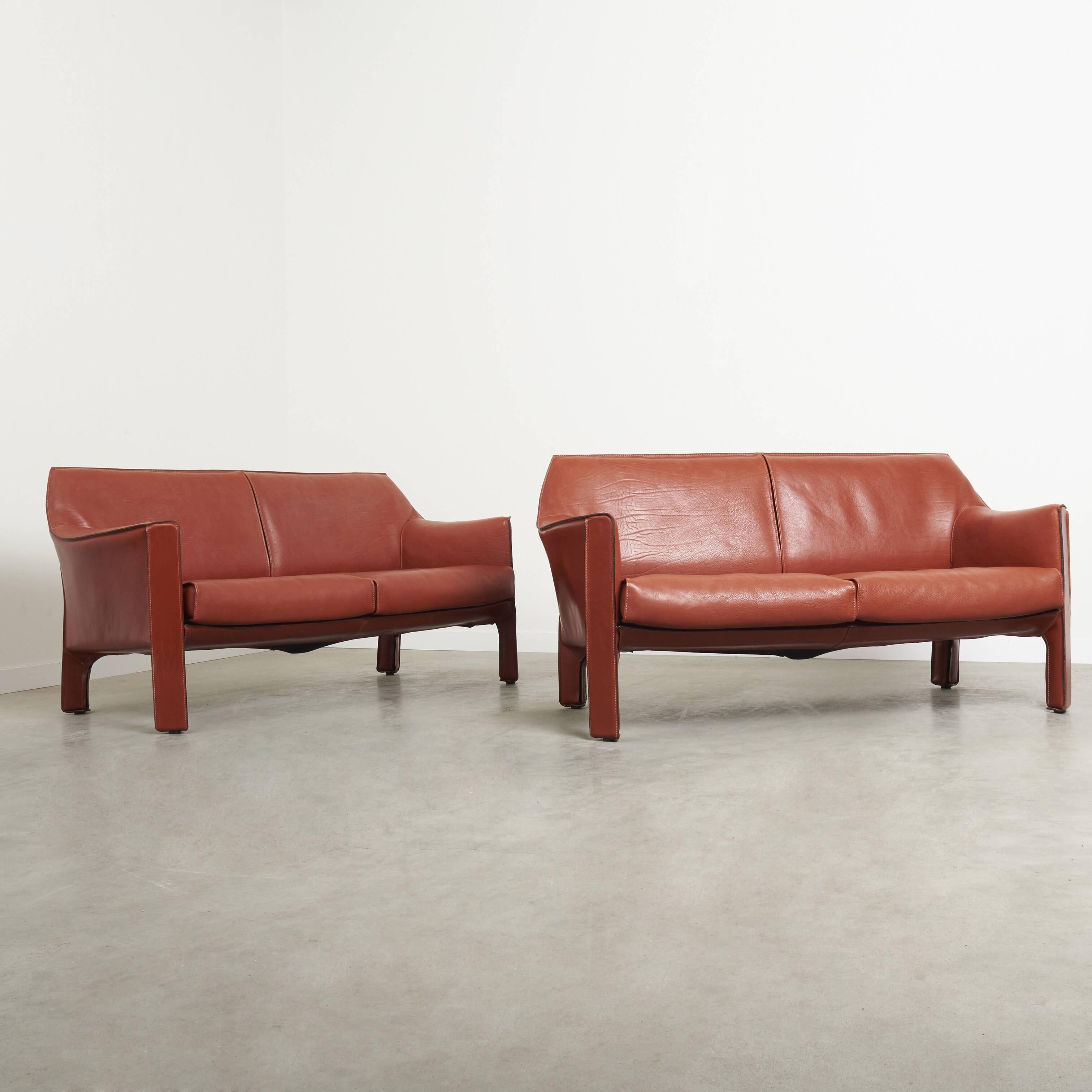 Set CAB 415 sofas by Mario Bellini, 1980s