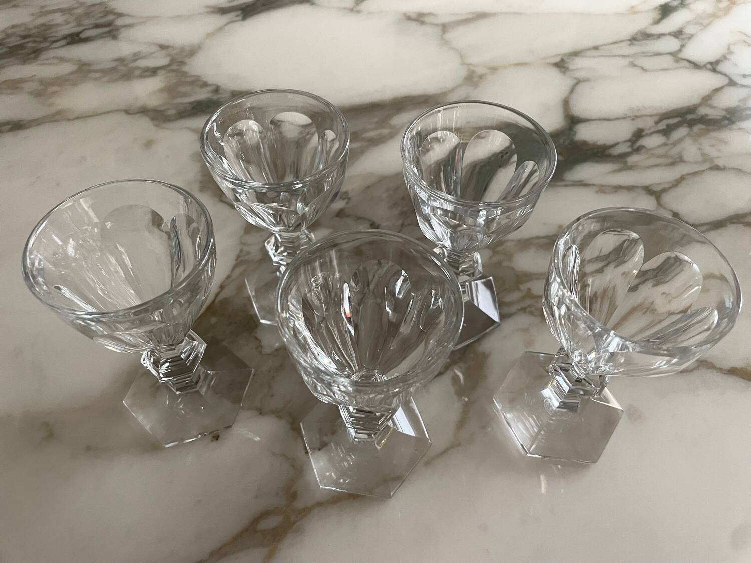 5 Harcourt-style port glasses