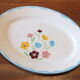 Oval dish 50s Salins model Jocelyne - flowers