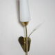 Applique en laiton et opaline 1960