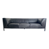 Canape neology cuir noir trois places