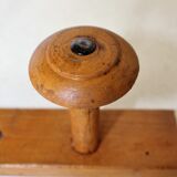 Wooden coat rack 5 hooks early twentieth