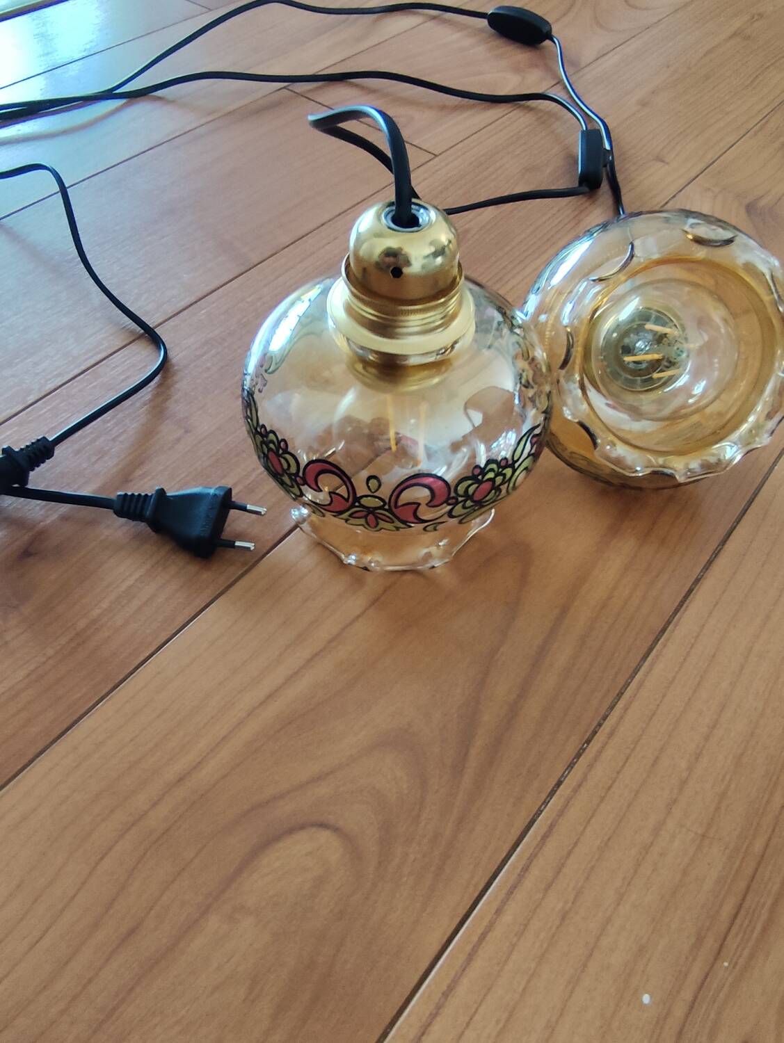 Pair of vintage hanging lamps