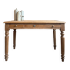 Large desk with turned legs in solid oak (renovated)