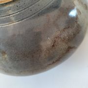 Large handcrafted celadon glazed ceramic teapot