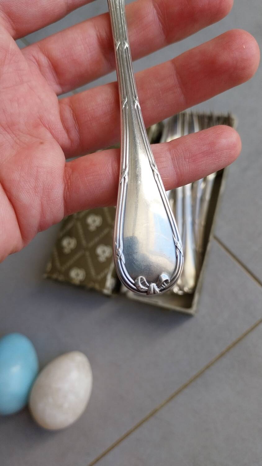 12 oyster forks Christofle