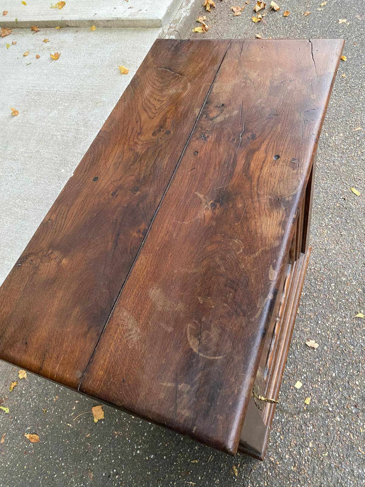 Commode d'art René Trofel en chêne massif du 19ème