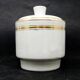 Mid-century modern sugar bowl, ivory ceramic, Ćmielów, Poland, 1960s