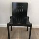 Set of 6 black wooden chairs