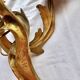 Pair of gilt bronze wall sconces, Louis XV rocaille style