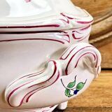 Luneville vegetable soup tureen, street lamp model