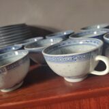 11 cups and saucers in vintage Chinese porcelain