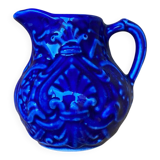 Blue barbotine cream jug Onnaing
