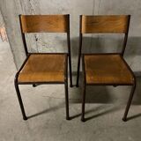Pair of Mullca school chairs