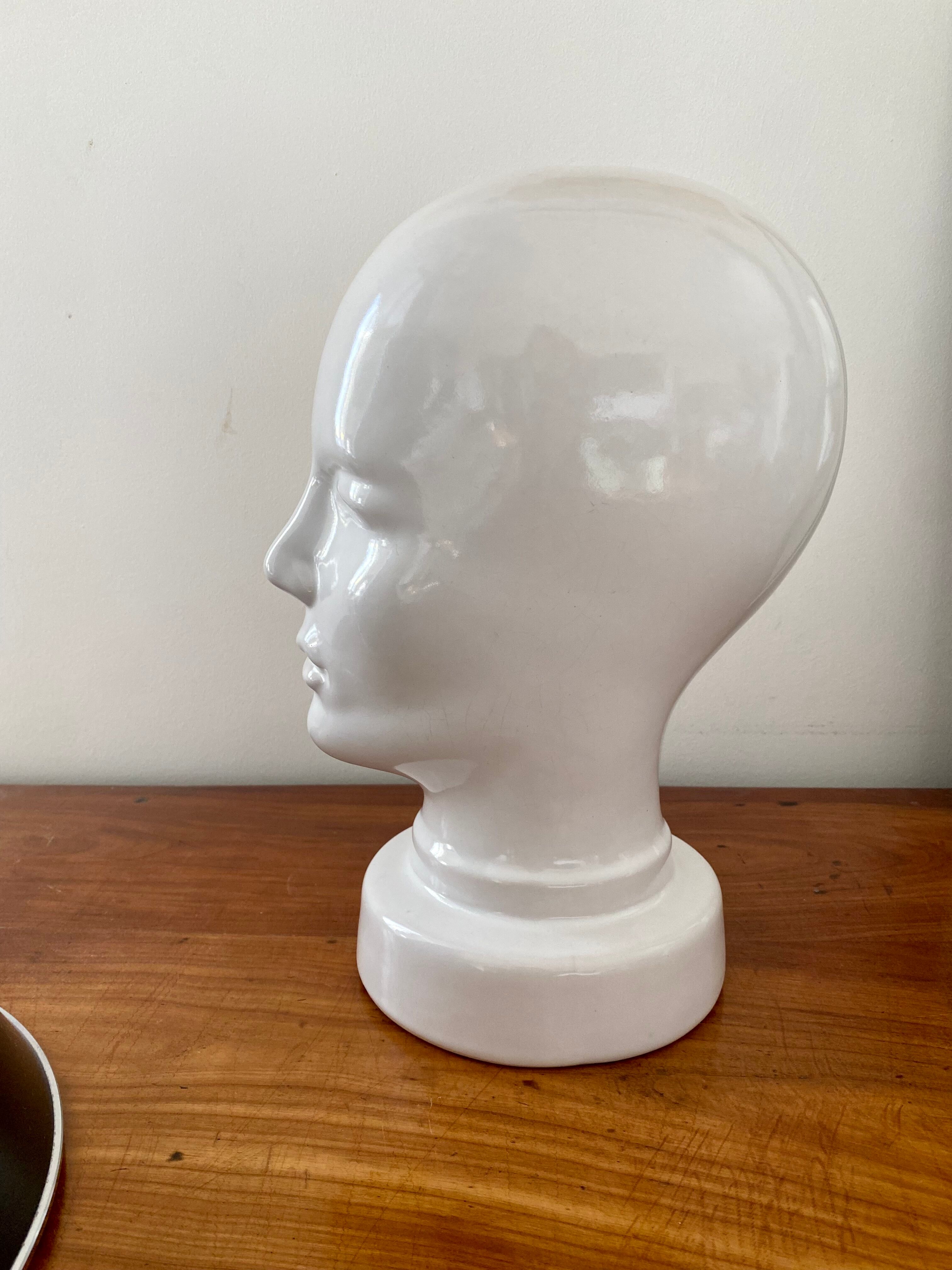 Ceramic marotte hat head West Germany