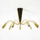Beautiful large 9-arm Mid-Century Modern brass Sputnik ceiling lamp