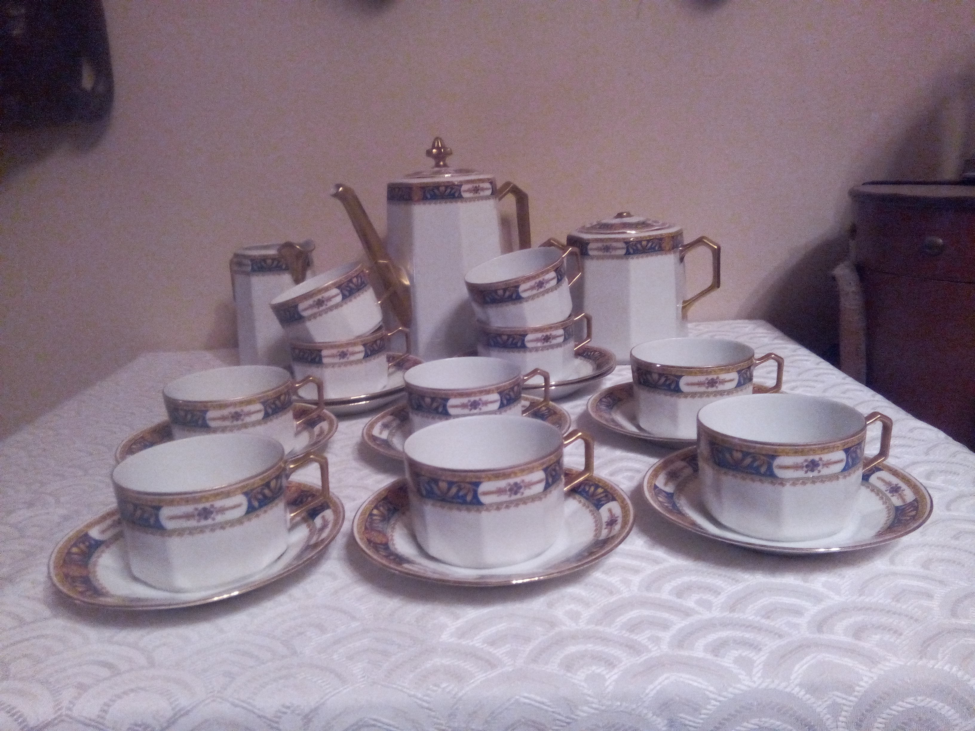 Porcelain coffee service from Limoges
