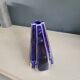 Pyramid vase Art Deco Moulin des Loups & Hamage Nord - blue and silver - Ref 959