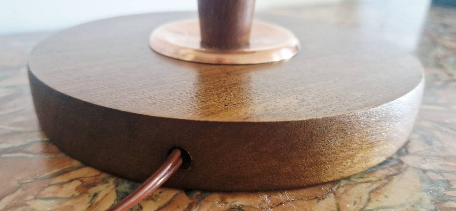 Art Deco style articulated lamp - Wood and brass - 1930s period