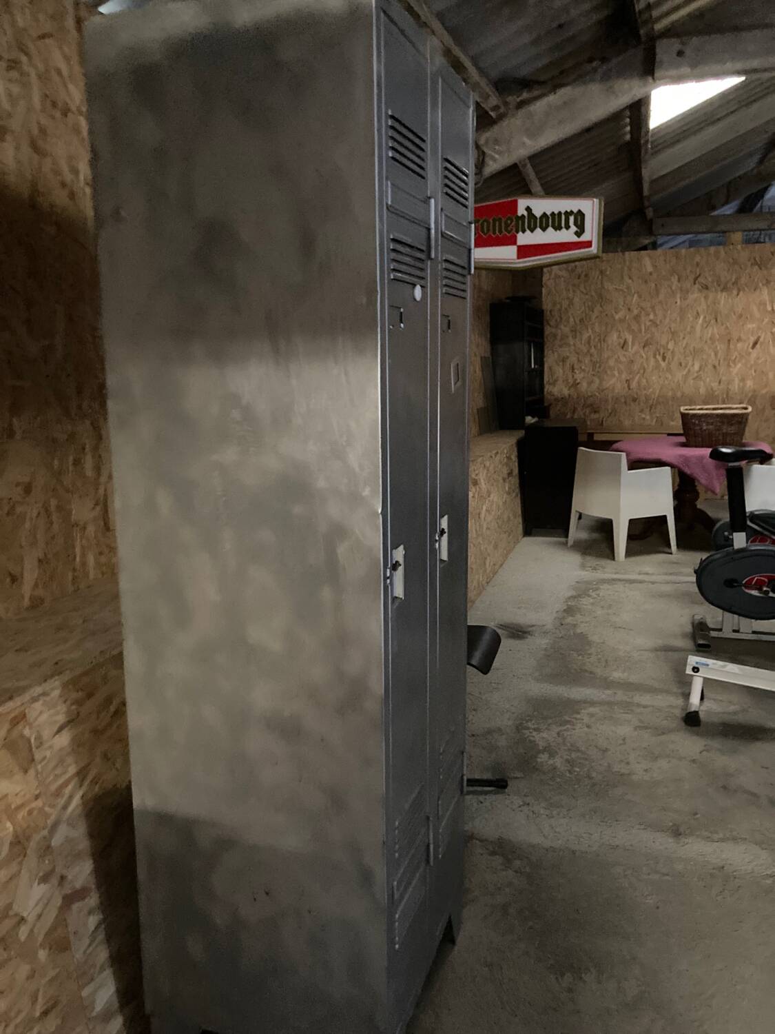 Vintage industrial locker room