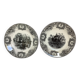 Pair plates Napoléon boch La Louvière Belgium