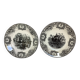 Pair plates Napoléon boch La Louvière Belgium
