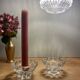 Set of 2 vintage molded glass candle holders